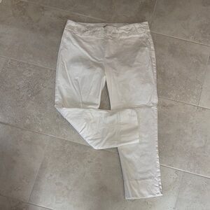 Women's White Cropped Pants
